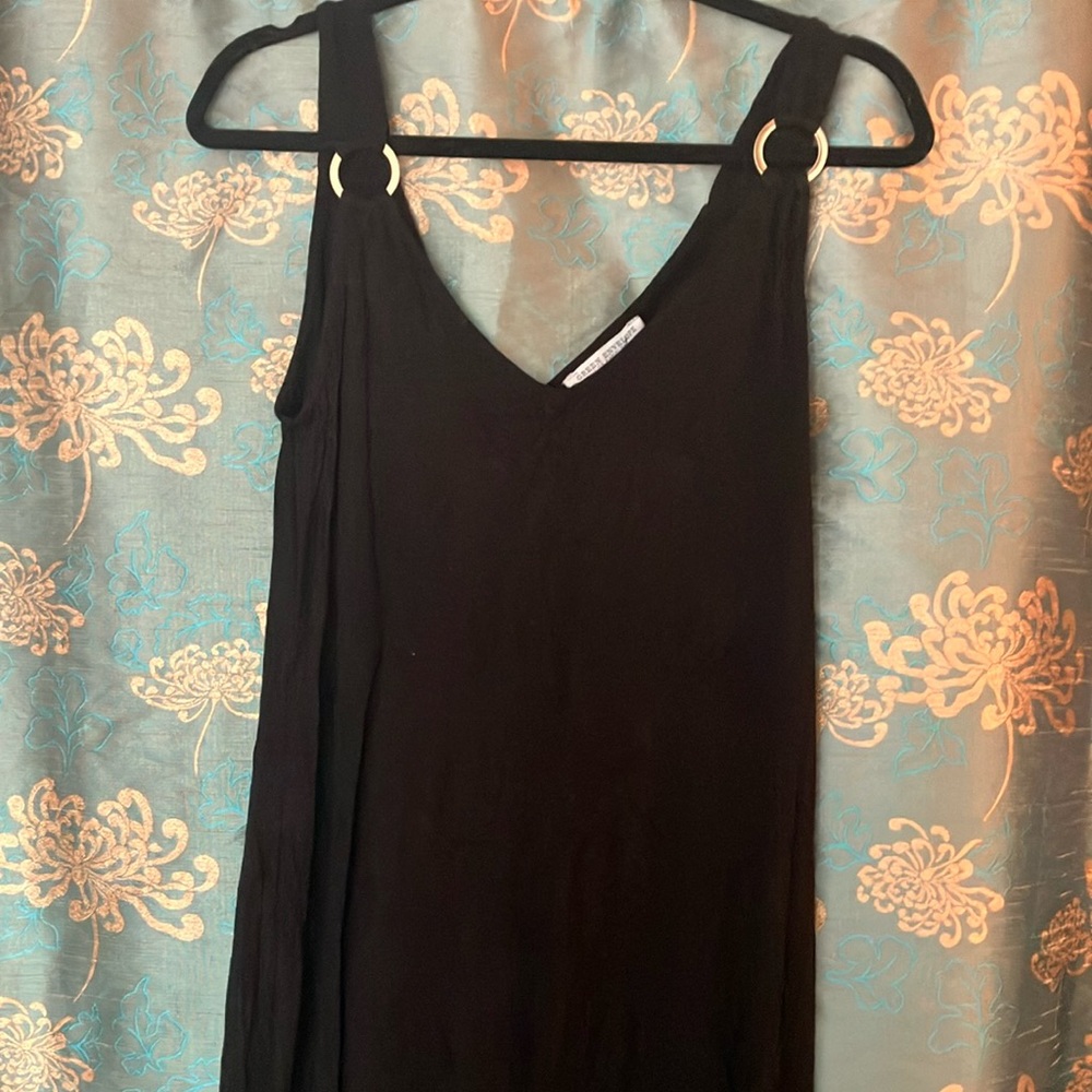 Green Envelope Black Asymmetrical Backless Dress